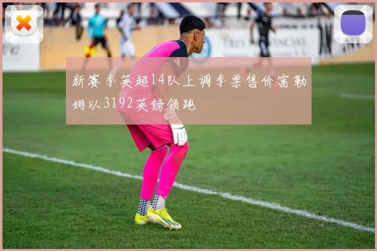 新赛季英超14队上调季票售价富勒姆以3192英镑领跑